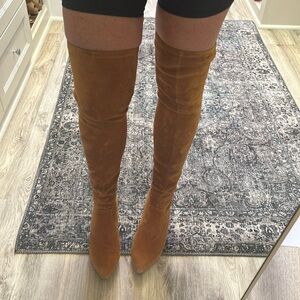 Tall suede boots